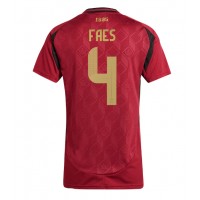 Maglie da calcio Belgio Wout Faes #4 Prima Maglia Femminile Europei 2024 Manica Corta